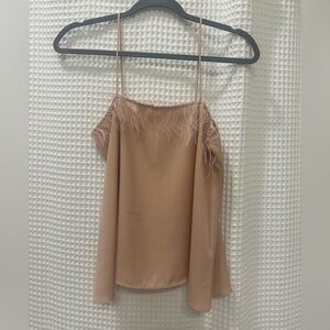 Zara Tan Camisole Top with Spaghetti Straps